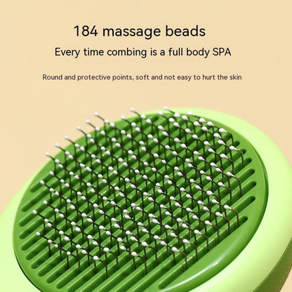 Mini Portable Avocado Self-Cleaning Pet Grooming Brush