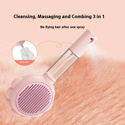 2-in-1 Self-Cleaning Spray Grooming Brush for Cats & Dogs
