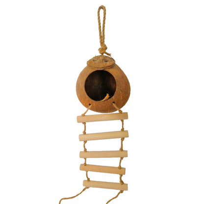 Natural Coconut Shell Bird Nest & Hideway