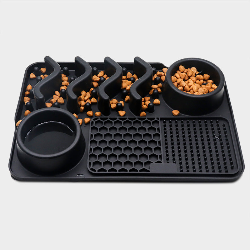Pet Silicone Lick Mat & Slow Feeder Bowl