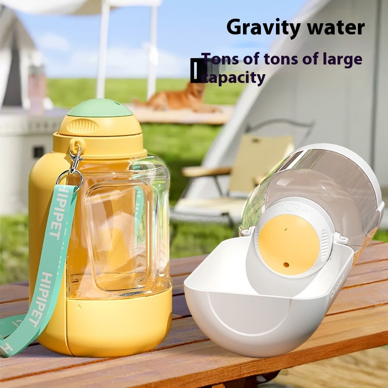 2-in-1 Portable Pet Water Bottle & Food Bowl