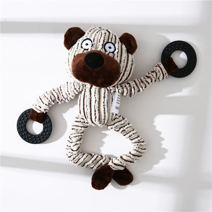 Corduroy Donkey Squeaky Chew Toy for Dogs