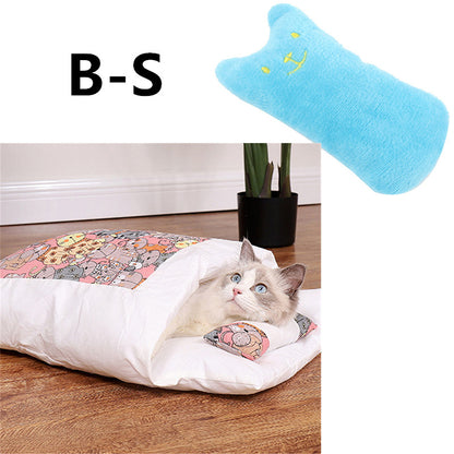 Semi-enclosed Cave Bed for Cats