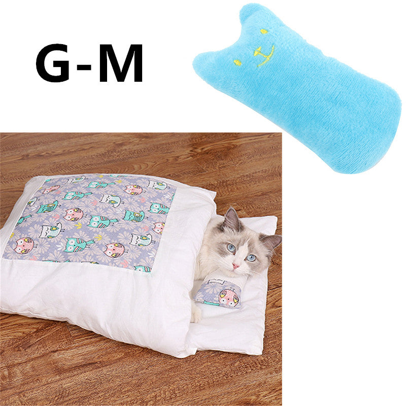 Semi-enclosed Cave Bed for Cats