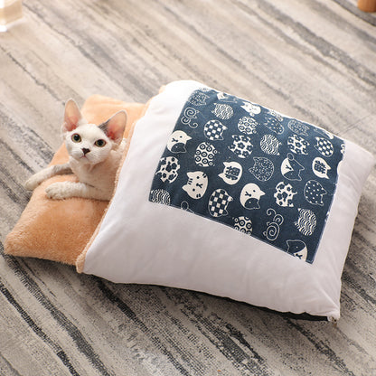 Semi-enclosed Cave Bed for Cats