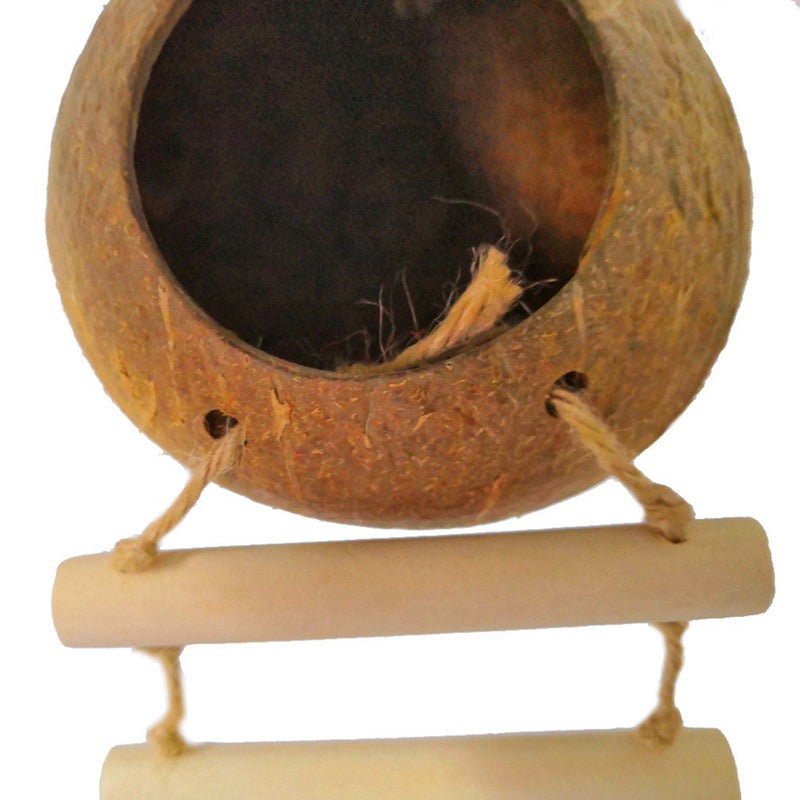 Natural Coconut Shell Bird Nest & Hideway