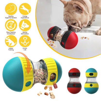 Interactive Treat-Dispensing Dog Puzzle Tumbler Toy