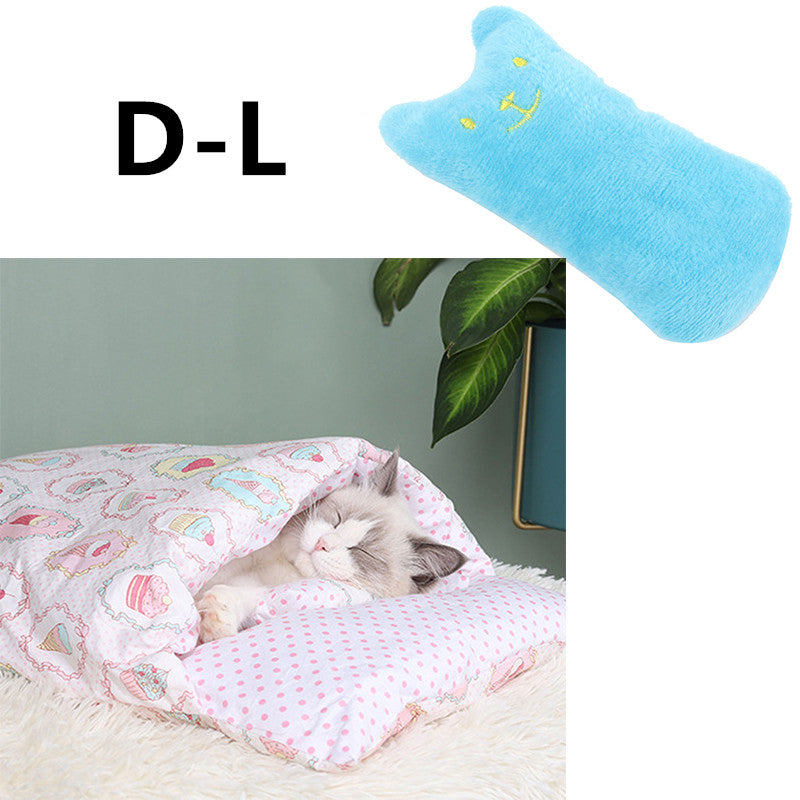 Semi-enclosed Cave Bed for Cats