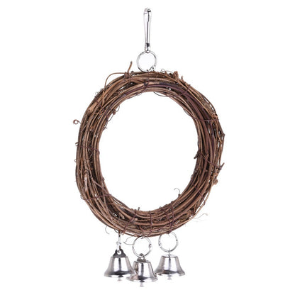Natural Round Rattan Bird Swing Perch
