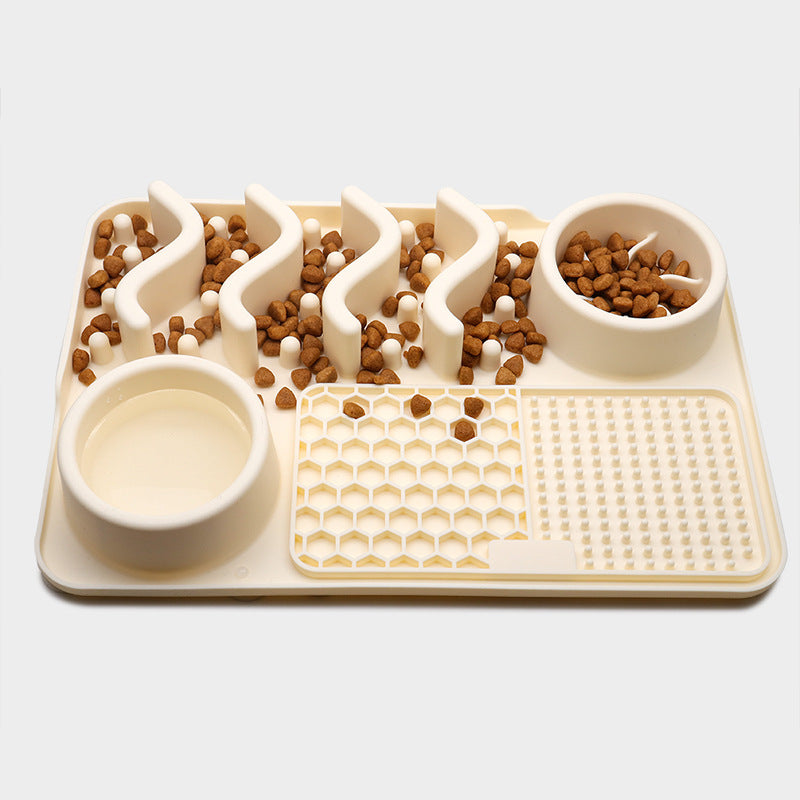 Pet Silicone Lick Mat & Slow Feeder Bowl
