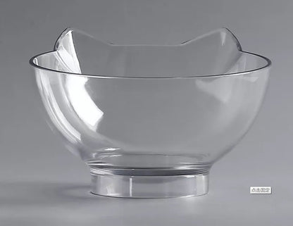 Cat-shaped Transparent Inclined Pet Bowl