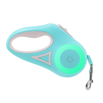 Retractable Dual Dog Leash with 360° Swivel & Light