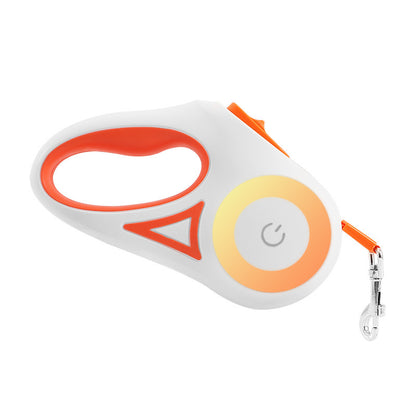 Retractable Dual Dog Leash with 360° Swivel & Light