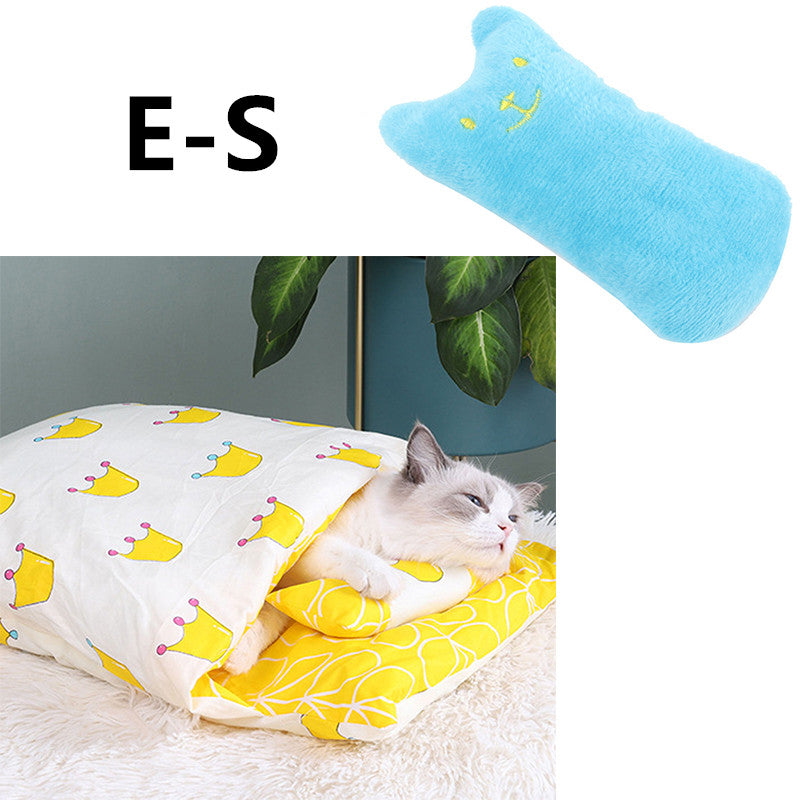 Semi-enclosed Cave Bed for Cats