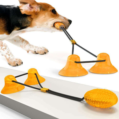 Silicone Suction Cup Tug & Chew Dog Toy