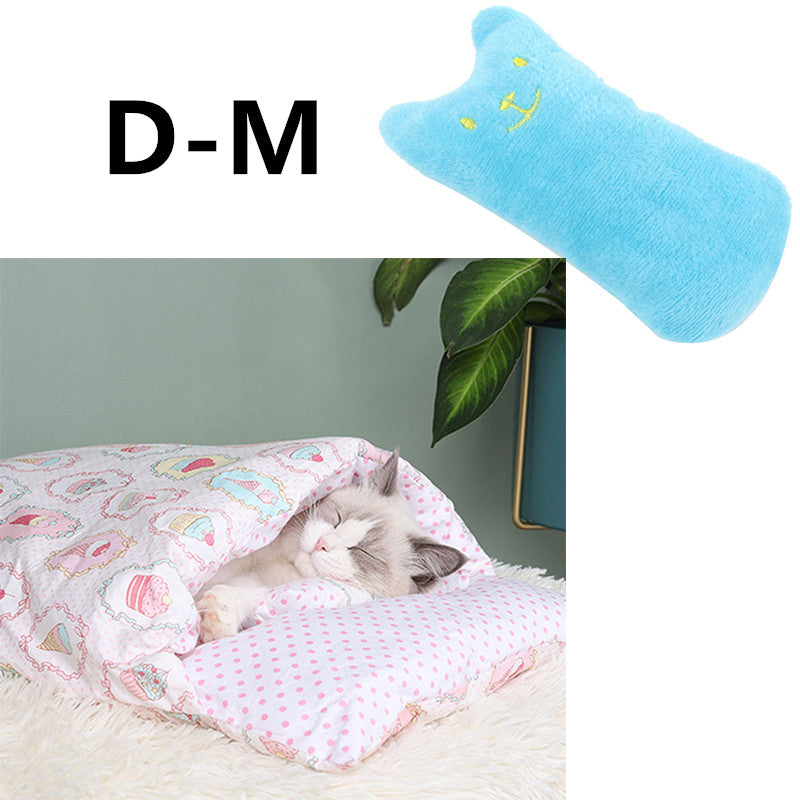 Semi-enclosed Cave Bed for Cats