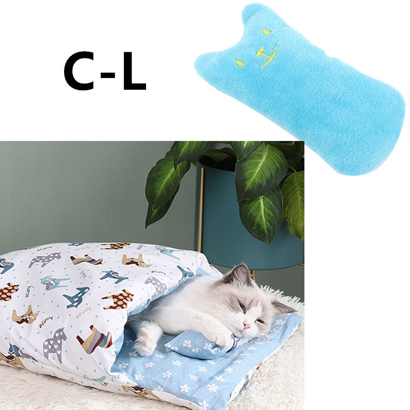 Semi-enclosed Cave Bed for Cats