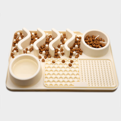 Pet Silicone Lick Mat & Slow Feeder Bowl
