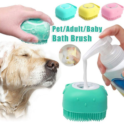 Silicone Pet Bath Massage Glove Brush