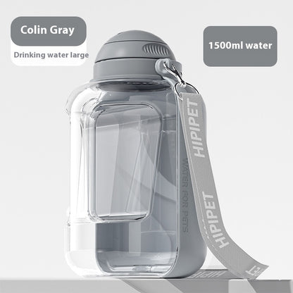 2-in-1 Portable Pet Water Bottle & Food Bowl