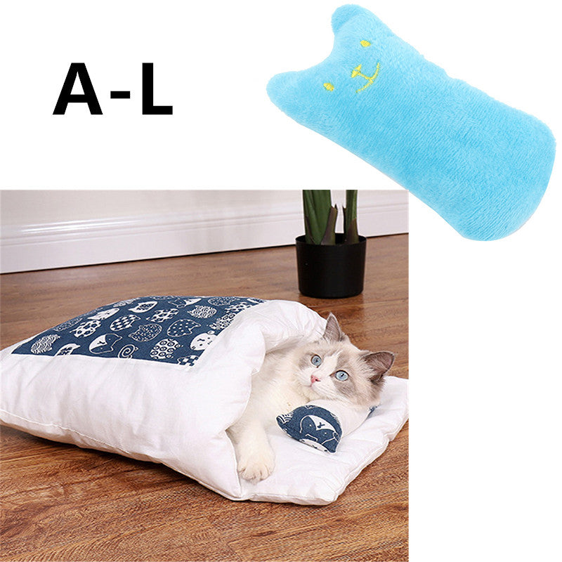 Semi-enclosed Cave Bed for Cats