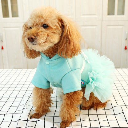 Aqua Tulle Princess Dress for Pets