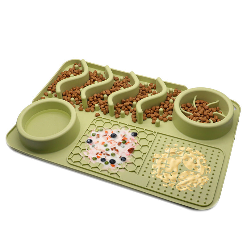 Pet Silicone Lick Mat & Slow Feeder Bowl
