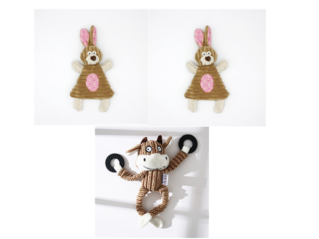 Corduroy Donkey Squeaky Chew Toy for Dogs
