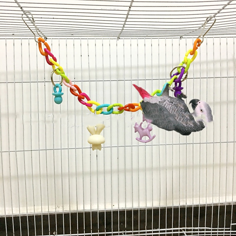 Rainbow Acrylic Climbing Chain for Birds