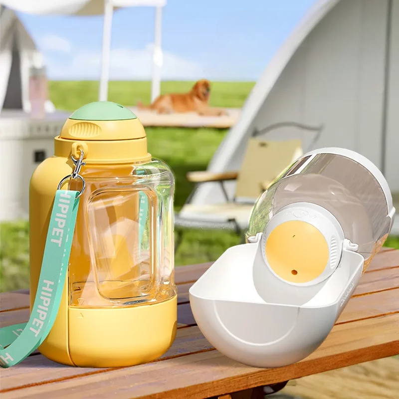 2-in-1 Portable Pet Water Bottle & Food Bowl