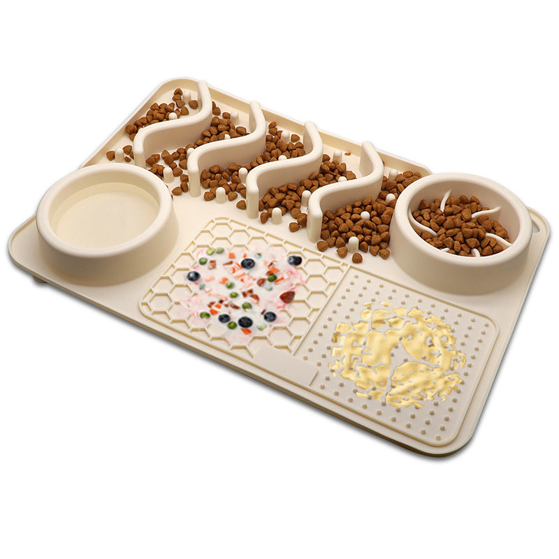 Pet Silicone Lick Mat & Slow Feeder Bowl