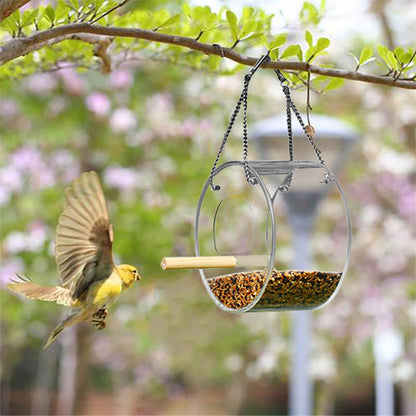 Round Acrylic Bird Food Box