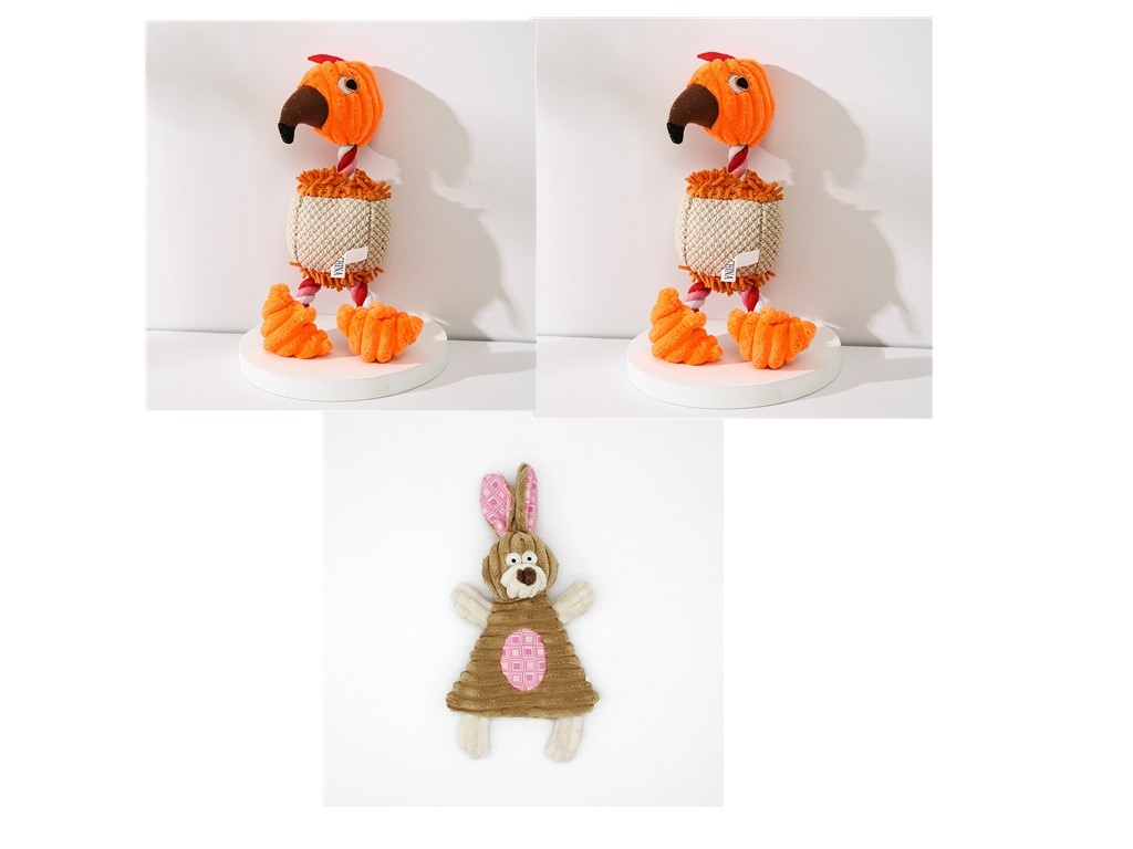 Corduroy Donkey Squeaky Chew Toy for Dogs