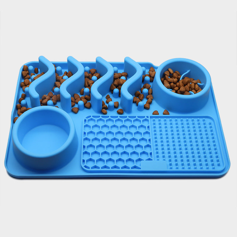 Pet Silicone Lick Mat & Slow Feeder Bowl