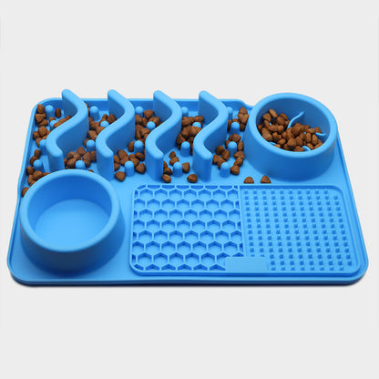 Pet Silicone Lick Mat & Slow Feeder Bowl