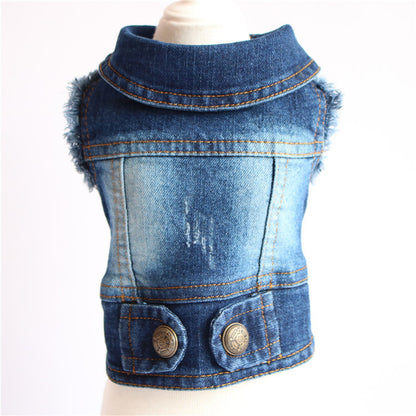 Dog Denim Jacket Vest