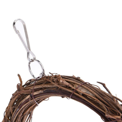 Natural Round Rattan Bird Swing Perch