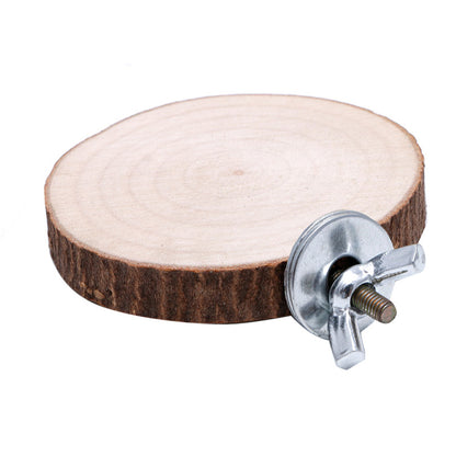 Natural Wooden Climbing Pier & Springboard for Small Pets