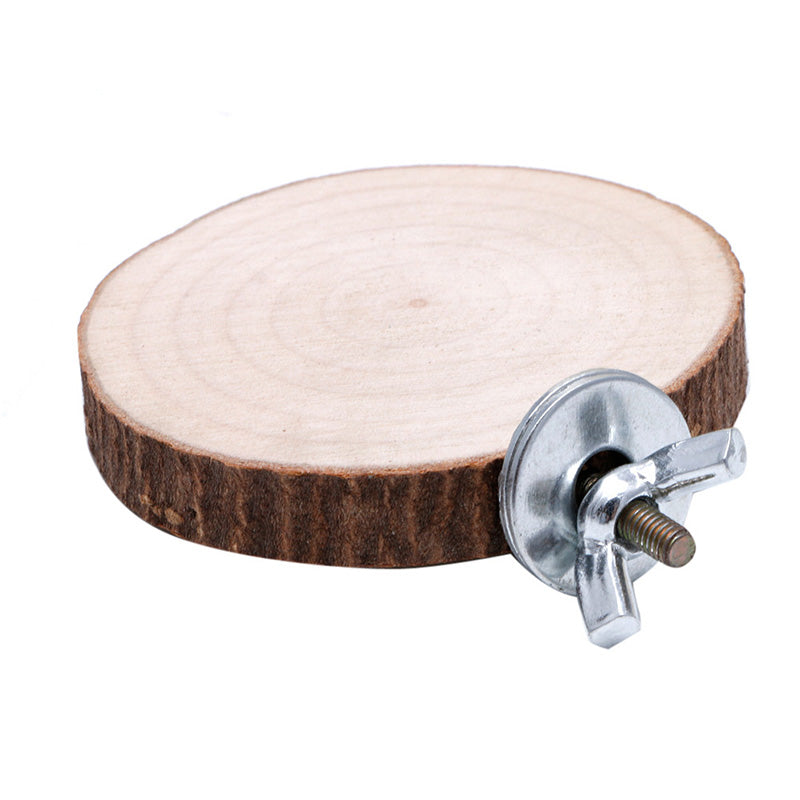 Natural Wooden Climbing Pier & Springboard for Small Pets
