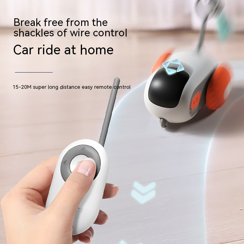 Interactive Remote Control Rolling Cat Toy Car