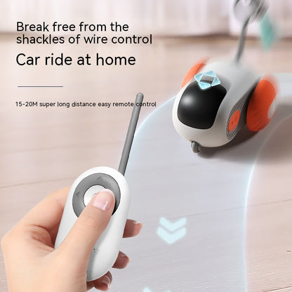 Interactive Remote Control Rolling Cat Toy Car