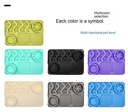 Pet Silicone Lick Mat & Slow Feeder Bowl