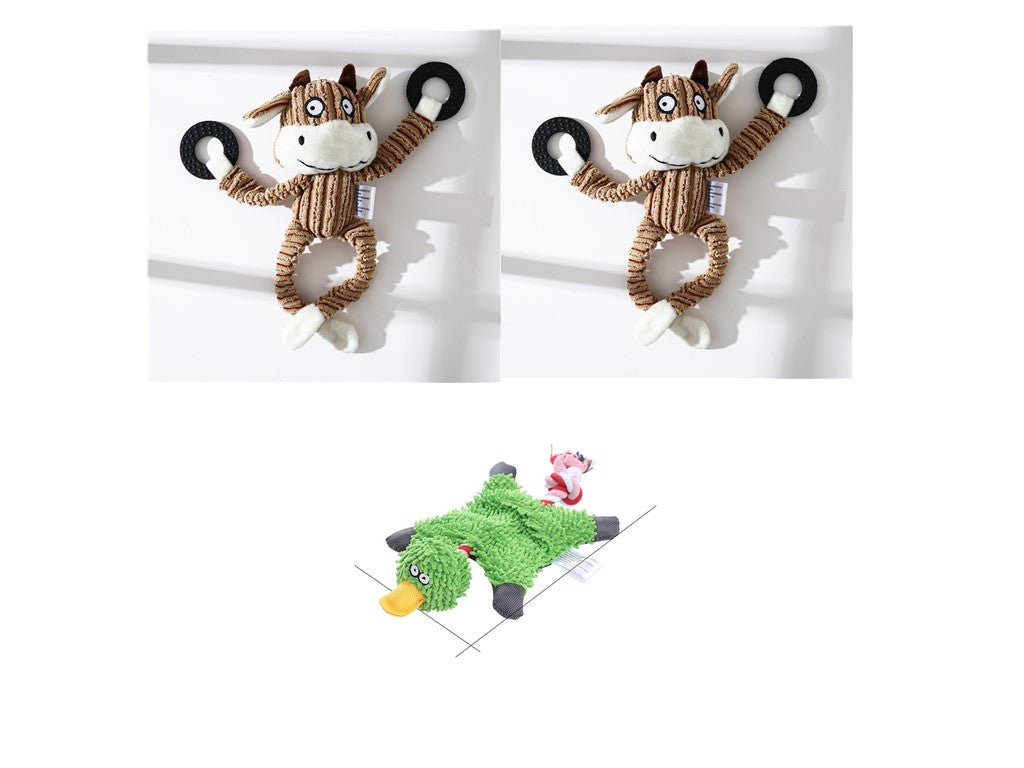 Corduroy Donkey Squeaky Chew Toy for Dogs