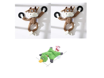 Corduroy Donkey Squeaky Chew Toy for Dogs