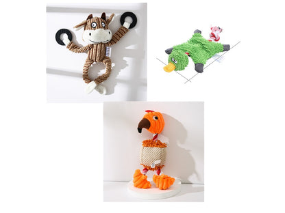Corduroy Donkey Squeaky Chew Toy for Dogs