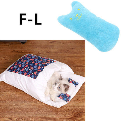Semi-enclosed Cave Bed for Cats