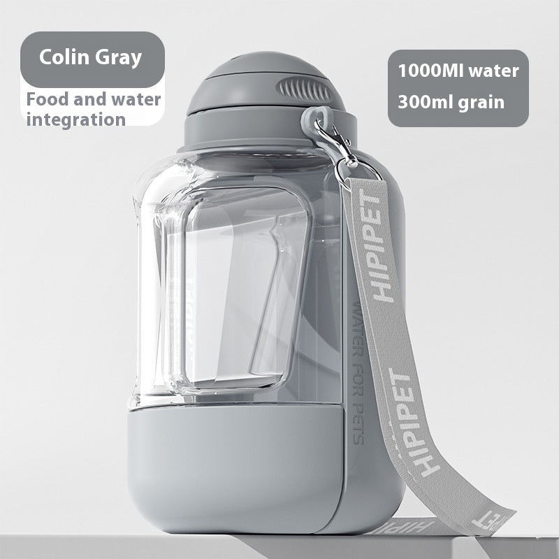 2-in-1 Portable Pet Water Bottle & Food Bowl