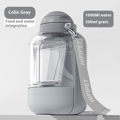 2-in-1 Portable Pet Water Bottle & Food Bowl
