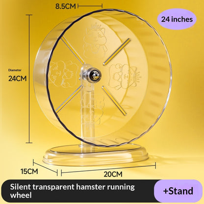 Transparent Silent Hamster Running Wheel (15cm/18cm/21cm/24cm)