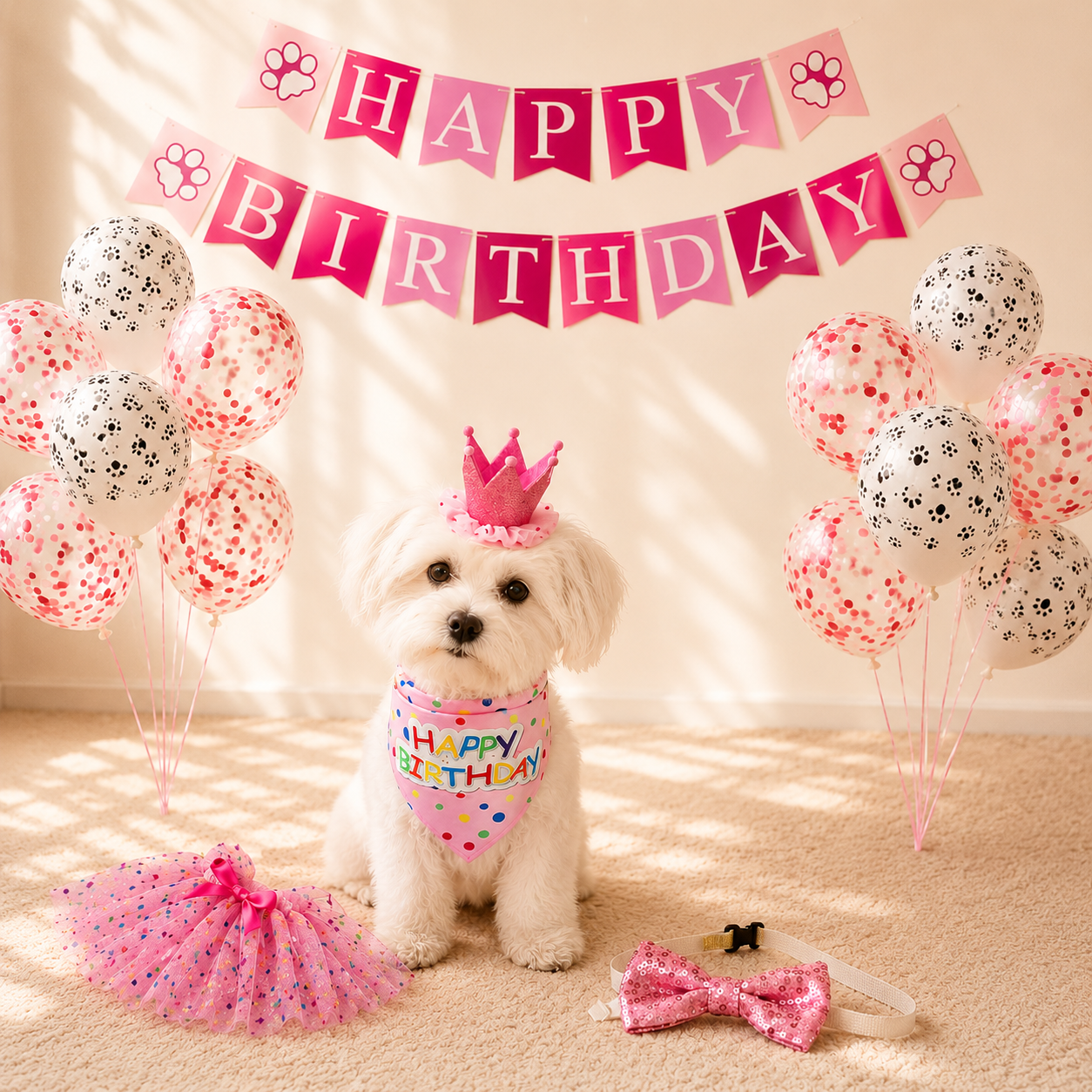Pet Birthday Party Decoration Set